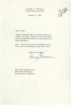 Harry S. Truman Signed Letter 